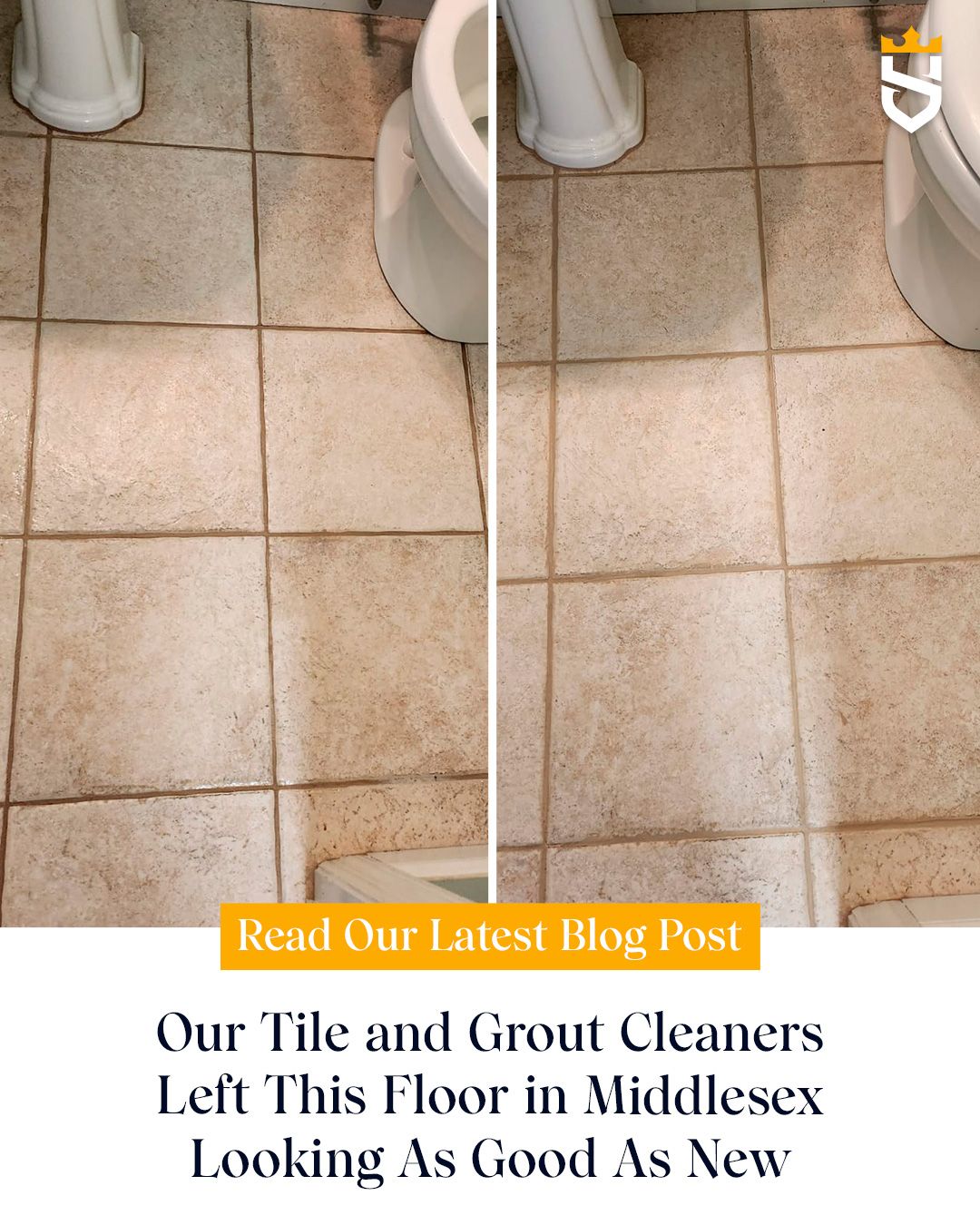 Our Tile and Grout Cleaners Left This Floor in Middlesex Looking As Good As New
